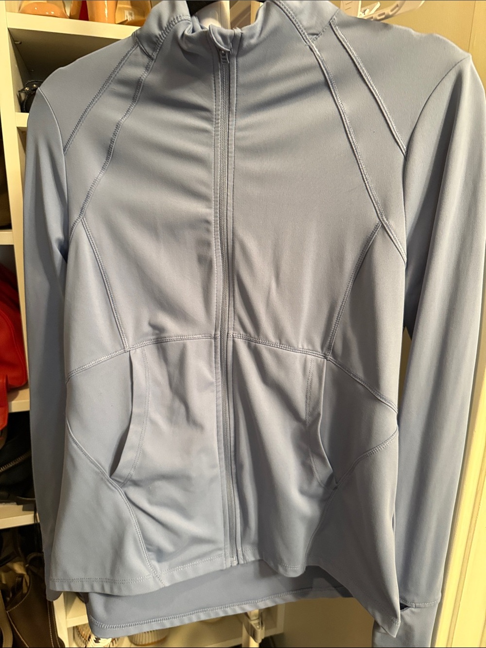Avia light blue athletic zip up pullover